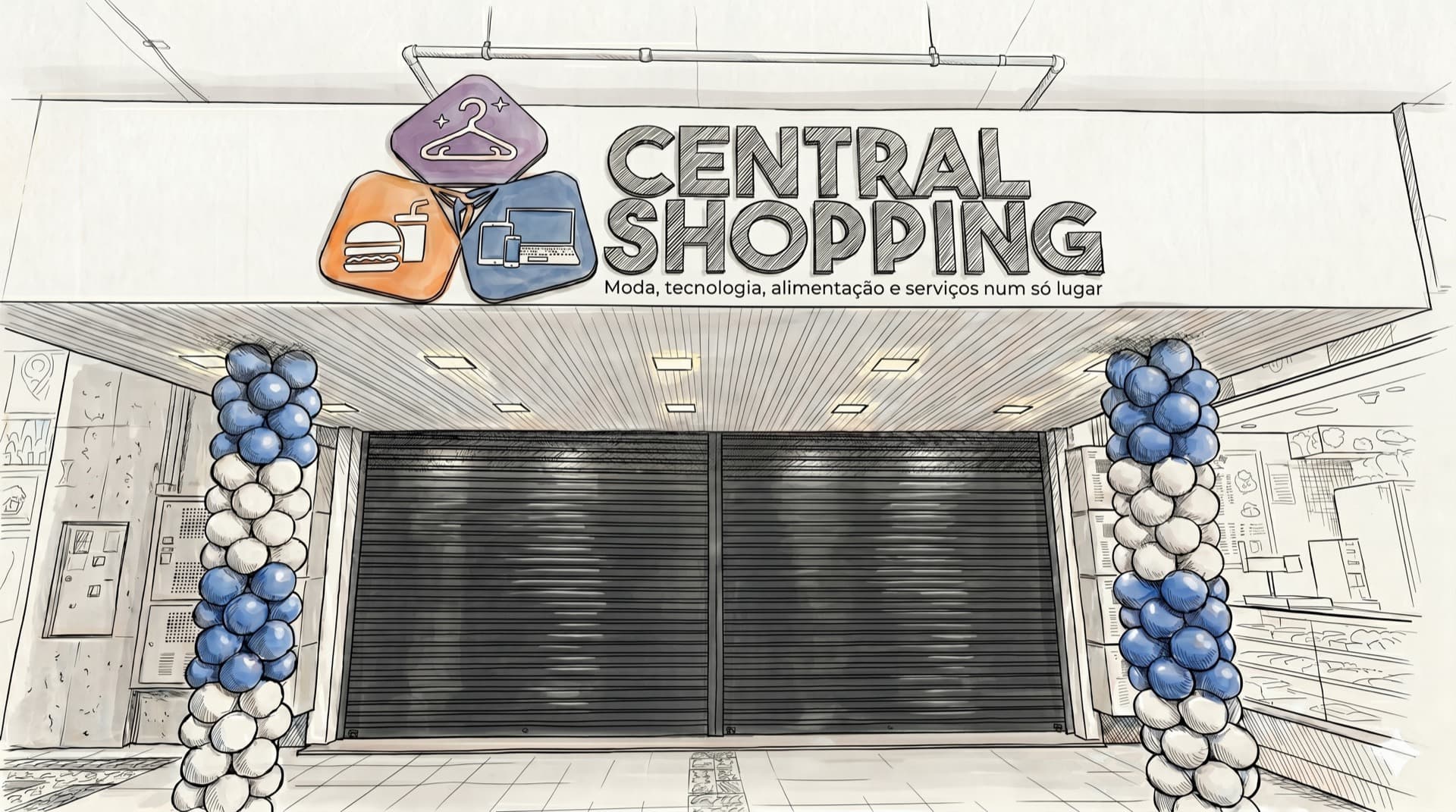 Fachada de Central Shopping 1 e 2